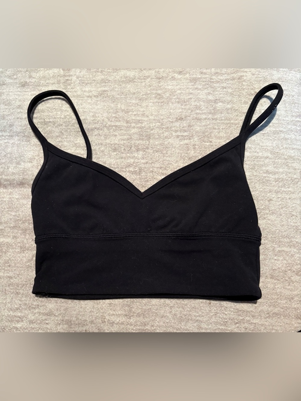 Lululemon Black V-Neck Bralette with Thin Straps